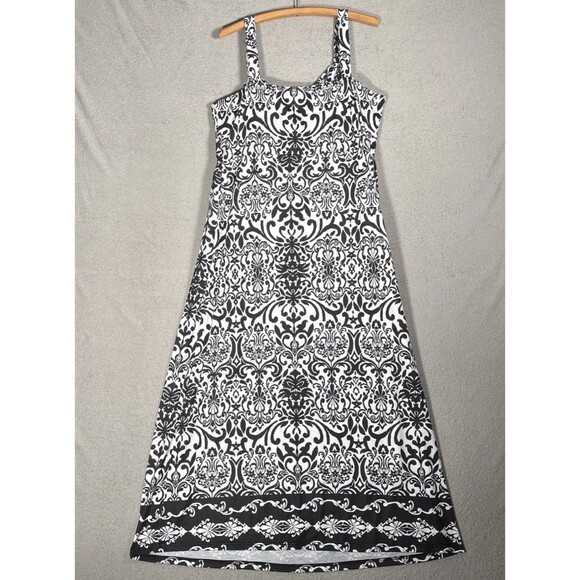 Casa Cabana Maxi Dress XL Empire Waist Beach Resort Wear‎ Abstract Artsy Boho - Picture 14 of 16